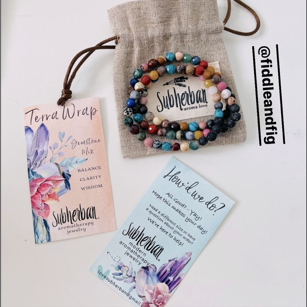 Subherban Terra Wrap Gemstone Bracelet with Lava